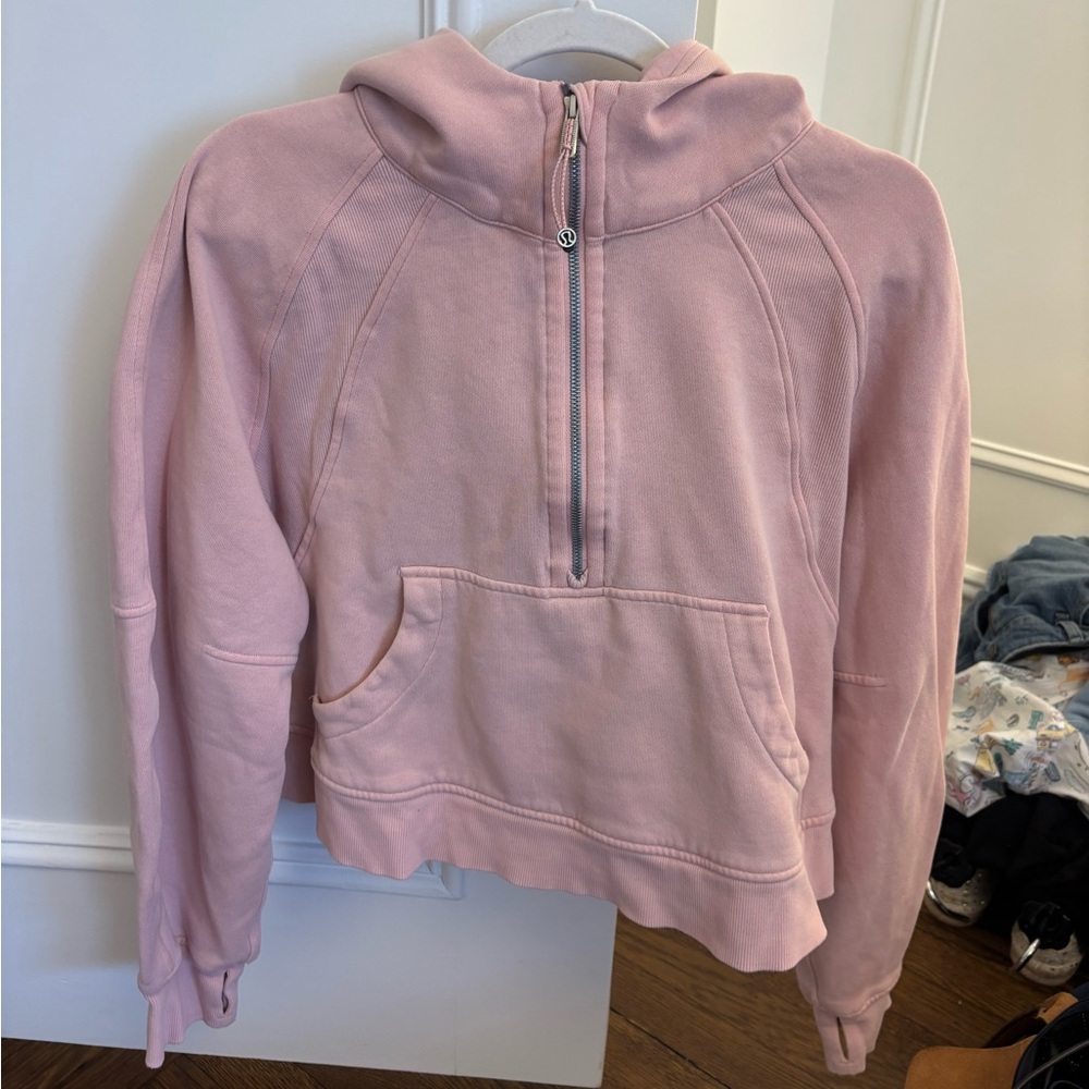 Lululemon Scuba Oversized 1/2 Zip Hoodie Pink Mist